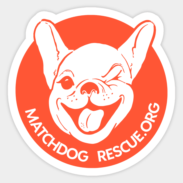 Matchdog Orange logo Sticker by matchdogrescue